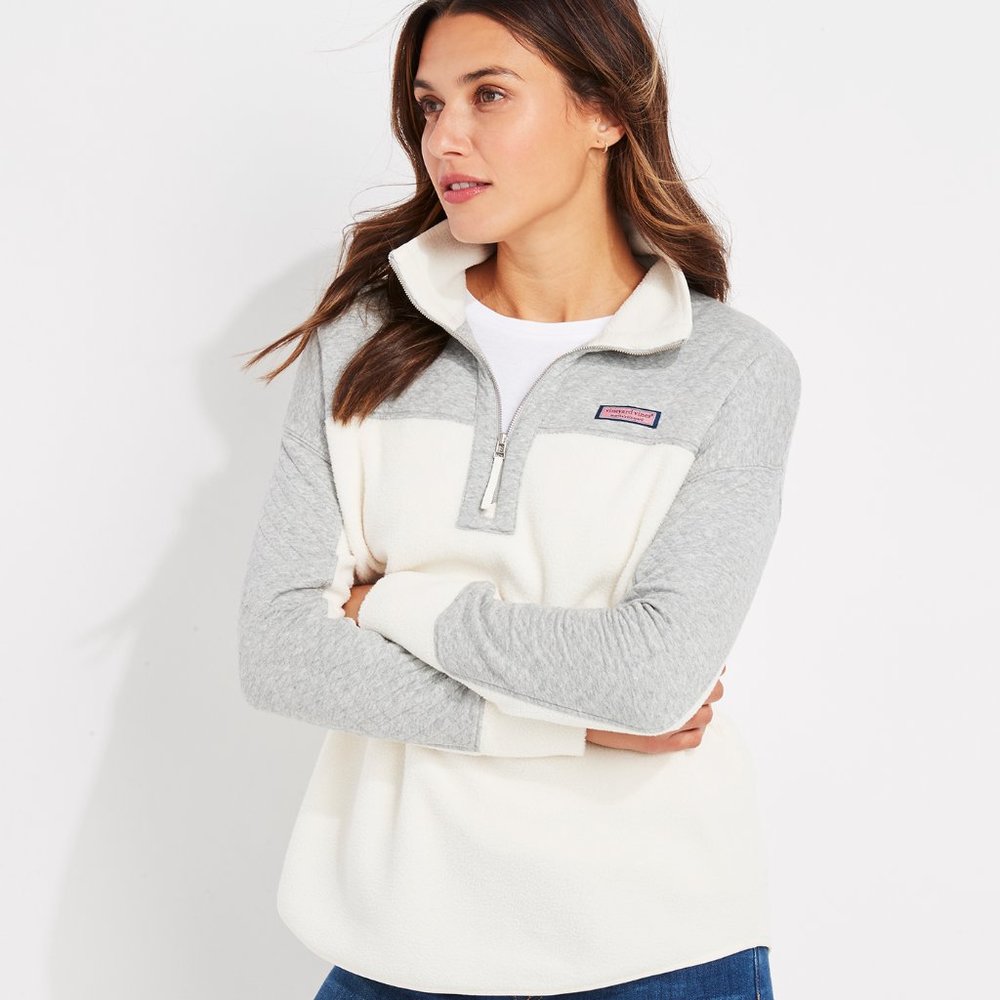 Vineyard Vines Mixed Media Vineyard Sherpa 1/2-Zip